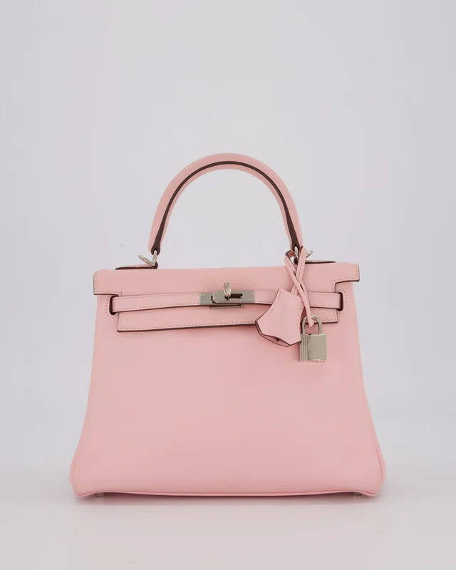 Hermès Kelly 25 Retourne Bag in Pink Swift leather from Sellier, photo 2 of 2