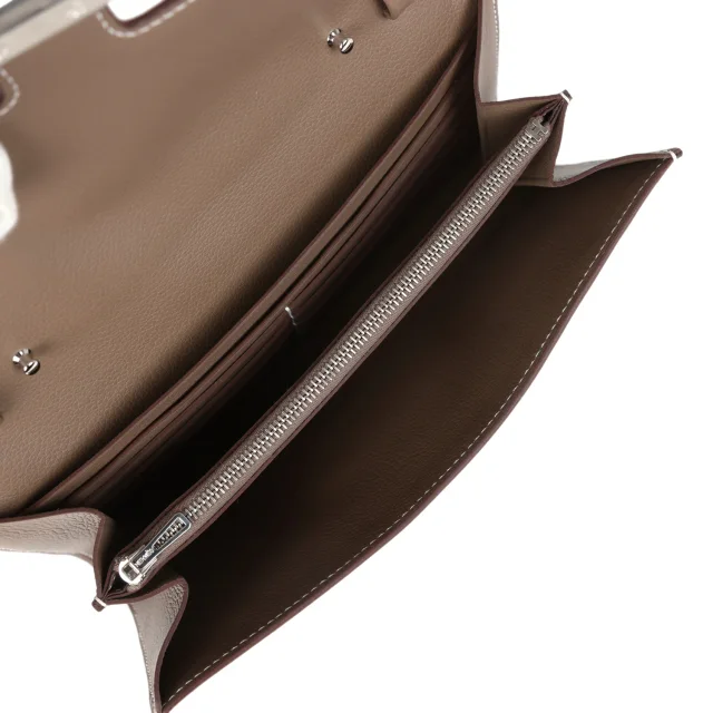 Hermès Constance Wallet To Go Etoupe Evercolor Palladium Hardware in Taupe Leather from Madison Avenue Couture, photo 8 of 10