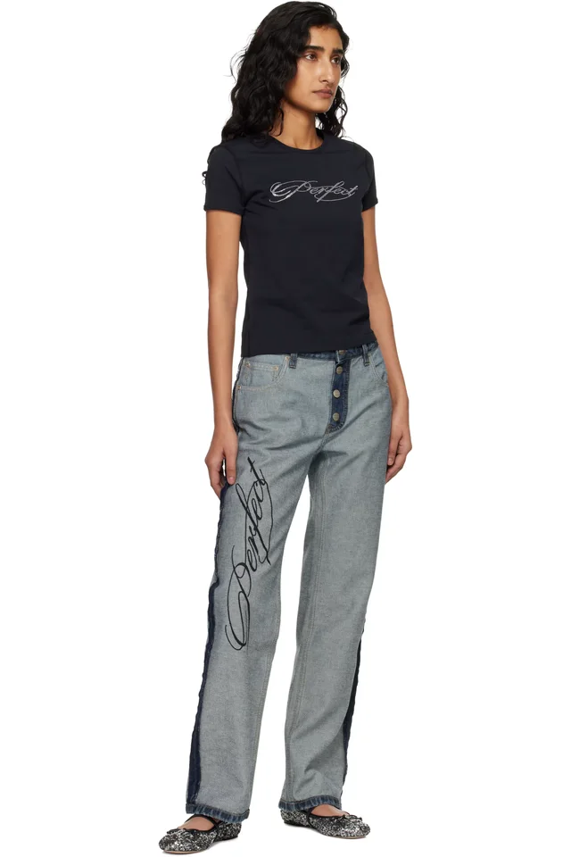 Marc Jacobs Black 'Perfect' Shrunken T-shirt, photo 4 of 4 from SSENSE