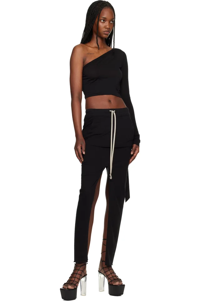 Rick Owens DRKSHDW Black Temple Ziggy T-shirt, photo 4 of 4 from SSENSE