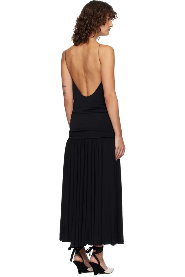 JACQUEMUS Black 'The Abiha' Maxi Dress, photo 3 of 4 from SSENSE