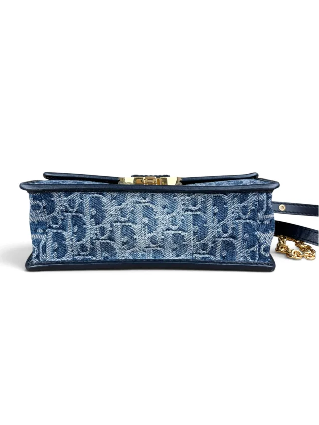 Dior Denim Oblique 30 Montaigne East West Chain Bag in Denim from Season 2 Consign, photo 8 of 11