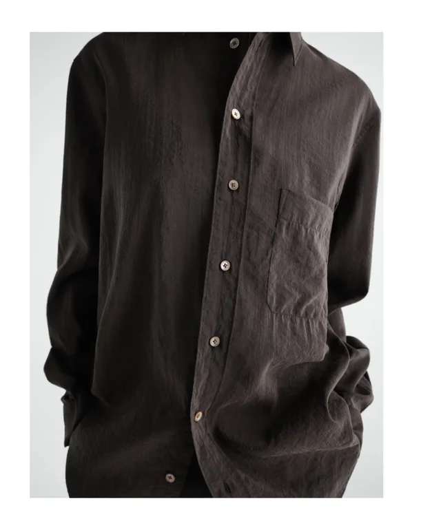 Lemaire STRAIGHT SHIRT IN DRY SILK, photo 5 of 5 from SENSER