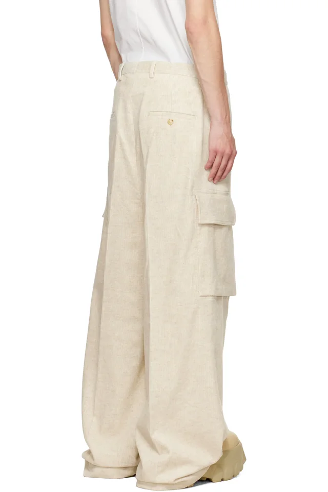 Rick Owens Off-White Concordians Firbanks Cargo Pants, photo 3 of 4 from SSENSE