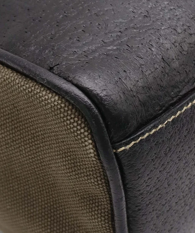 Prada Canvas and Cinghiale Leather Tote Bag C357750 in Canvas from Luxury Promise, photo 9 of 12