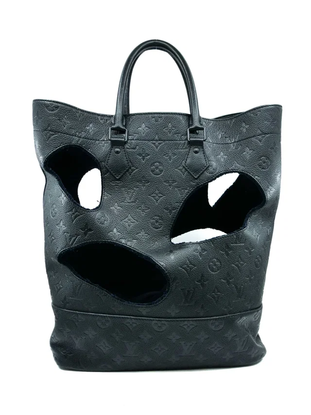 Louis Vuitton Comme Des Garcons Bag With Holes Monogram Empreinte Tote in Leather from Arcade Vintage