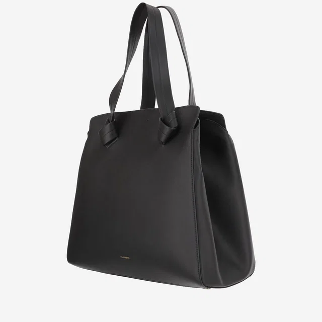 Jil Sander Knot Shoulder Bag — Black Calfskin in Black Calfskin from HEWI