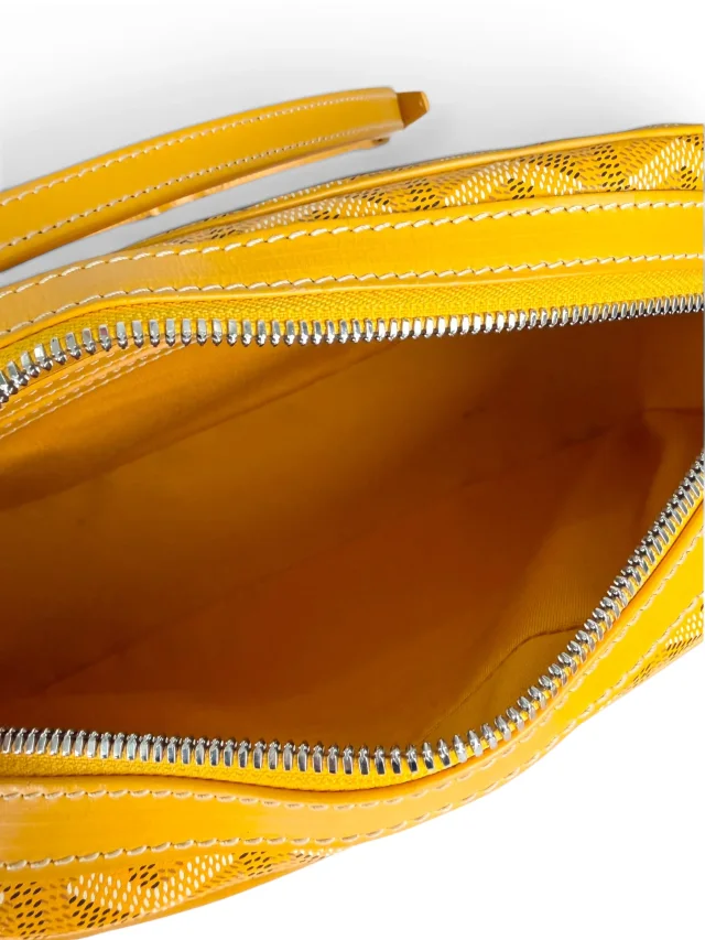 Goyard Yellow Goyardine Sac Cap Vert PM in Green Canvas from Season 2 Consign, photo 9 of 9
