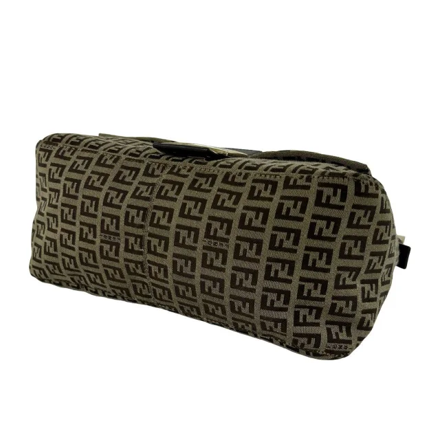 Fendi Zuccchino Canvas Leather Shoulder Bag in Brown Canvas from LuxUness, photo 8 of 10