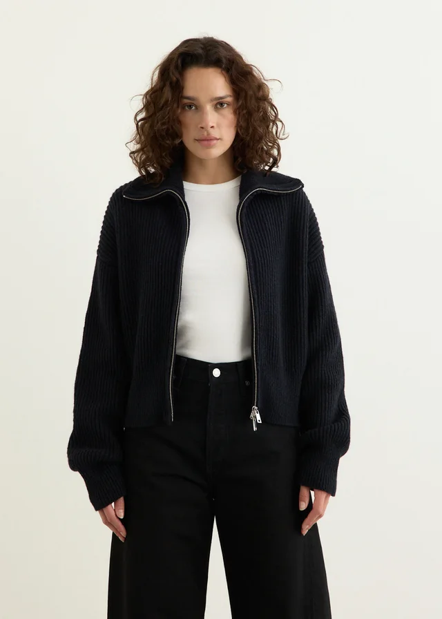 Incu Collection Hope Chunky Zip Knit in Blue from Incu, photo 1 of 1