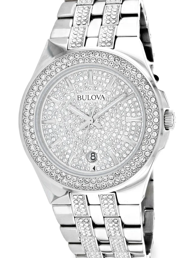 Bulova Swarovski crystal-embellished 42mm watch, photo 2 of 2 from FARFETCH