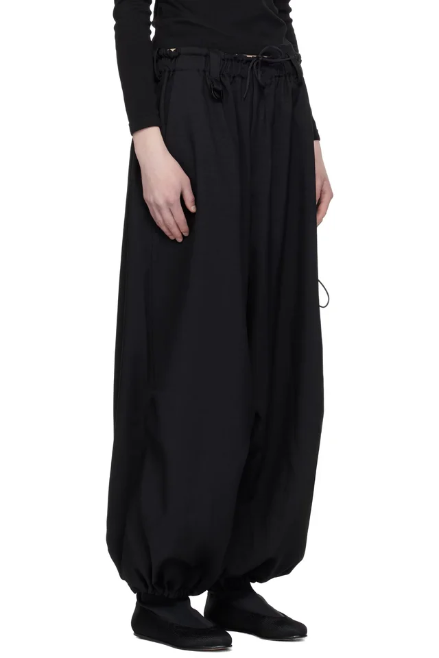 Y-3 Black Sport Uniform Wide Cargo Pants, photo 2 of 2 from SSENSE