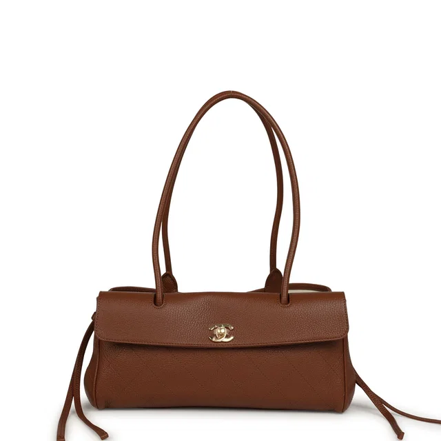 Chanel Small "Urban Essential" East West Shopping Tote Brown Caviar Gold Hardware in Brown Caviar leather from Madison Avenue Couture