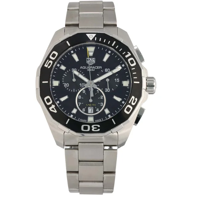 TAG Heuer Aquaracer CAY111A 43mm Stainless Steel Watch from H&T