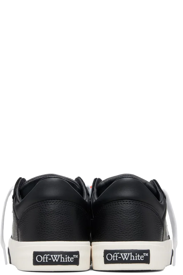 Off-White Black Vulcanized Low Calf Sneakers, photo 2 of 5 from SSENSE