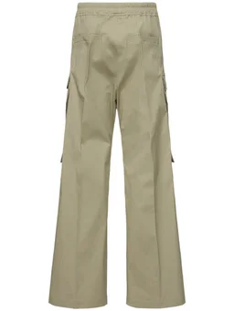 Rick Owens Wide-leg pants with zip closure in 97% Cotton, 3% Elastane, photo 4 of 5 from LUISAVIAROMA