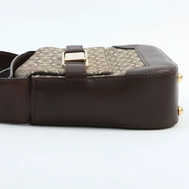 Celine C Macadam One-Shoulder Bag Beige/Brown in Brown Canvas from VINTAGE QOO TOKYO, photo 4 of 16