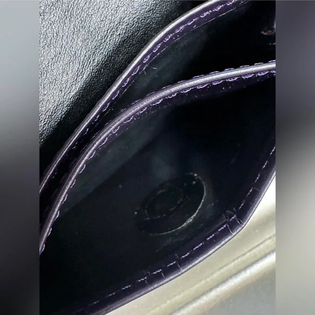 Saint Laurent Women's Cardholders - Purple/Blue in blue|purple from Depop, photo 7 of 9