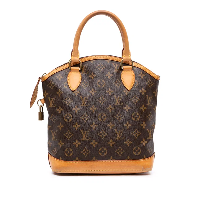 Brown Louis Vuitton Monogram Lockit PM Handbag in Brown Coated canvas from Designer Revival