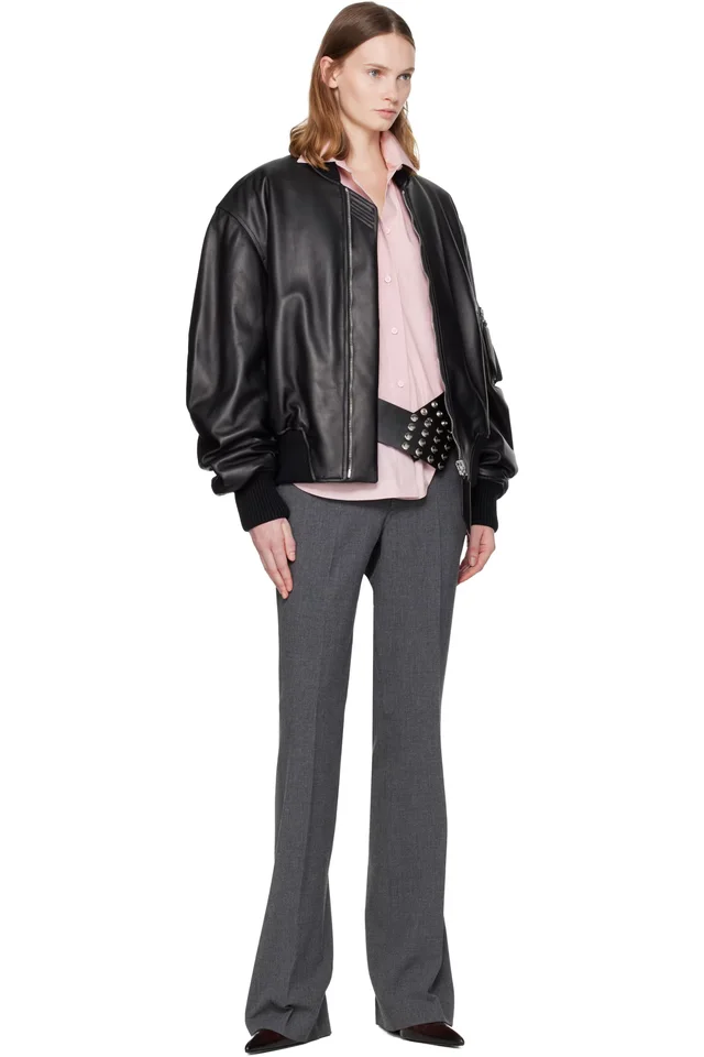 The Attico Gray Long Trousers, photo 4 of 4 from SSENSE