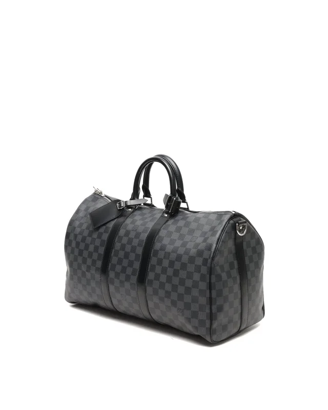 Louis Vuitton Damier Graphite Keepall 45 Bandoulière Weekend Bag in Grey Canvas from A Retro Tale, photo 2 of 9