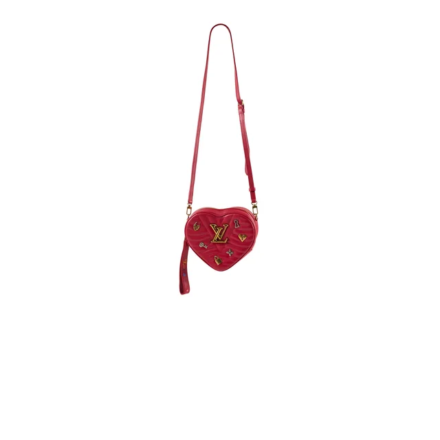 Louis Vuitton New Wave Heart Crossbody Red in Red Leather from The Purse Affair