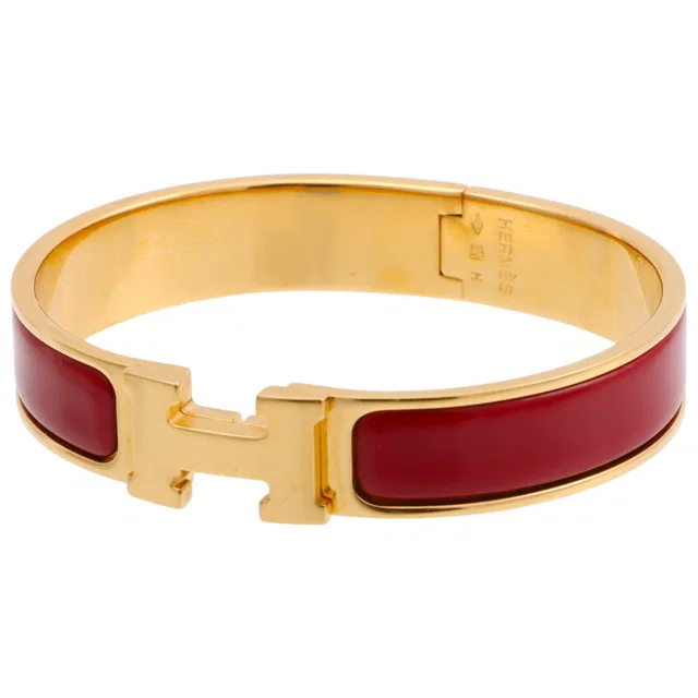 Hermès Clic Clac PM Gold/Red in Red from VINTAGE QOO TOKYO