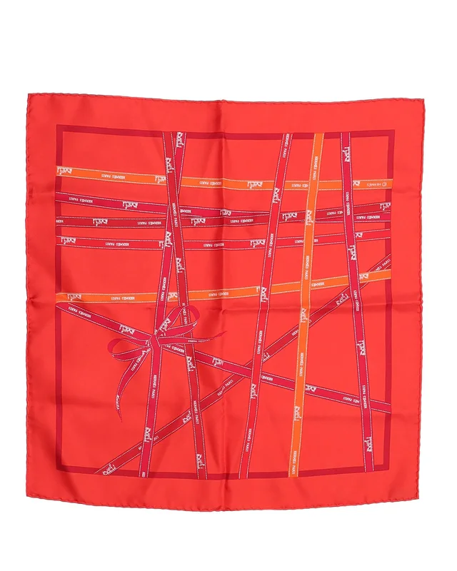 Hermès Carré 42 Bolduc Ribbon Silk Scarf in Silk from A Retro Tale, photo 2 of 2