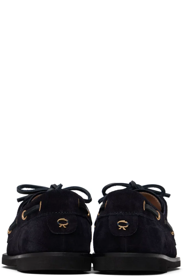 Gianvito Rossi Navy Vandée Boat Shoes, photo 2 of 2 from SSENSE