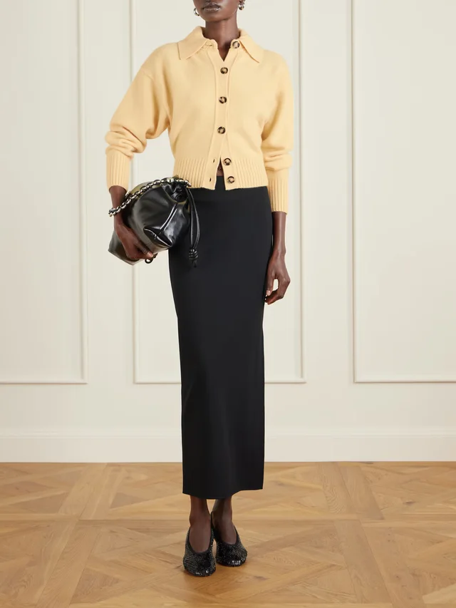 PROENZA SCHOULER Rocio cahsmere-blend cardigan in Yellow, photo 2 of 2 from NET-A-PORTER (Canada)