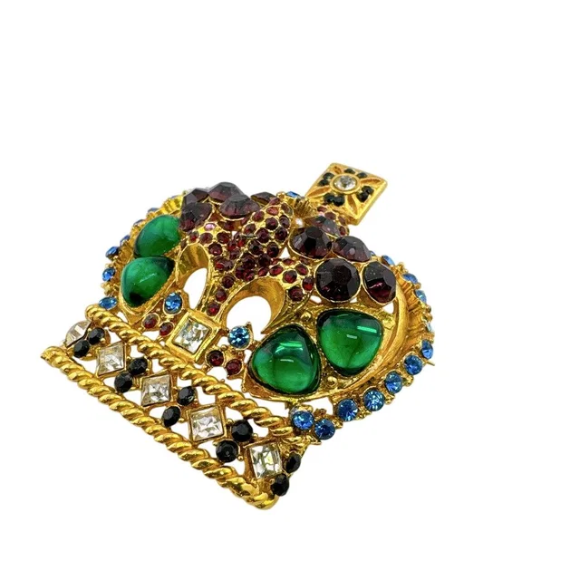 Versace Crown Motif Brooch from The Reluxe