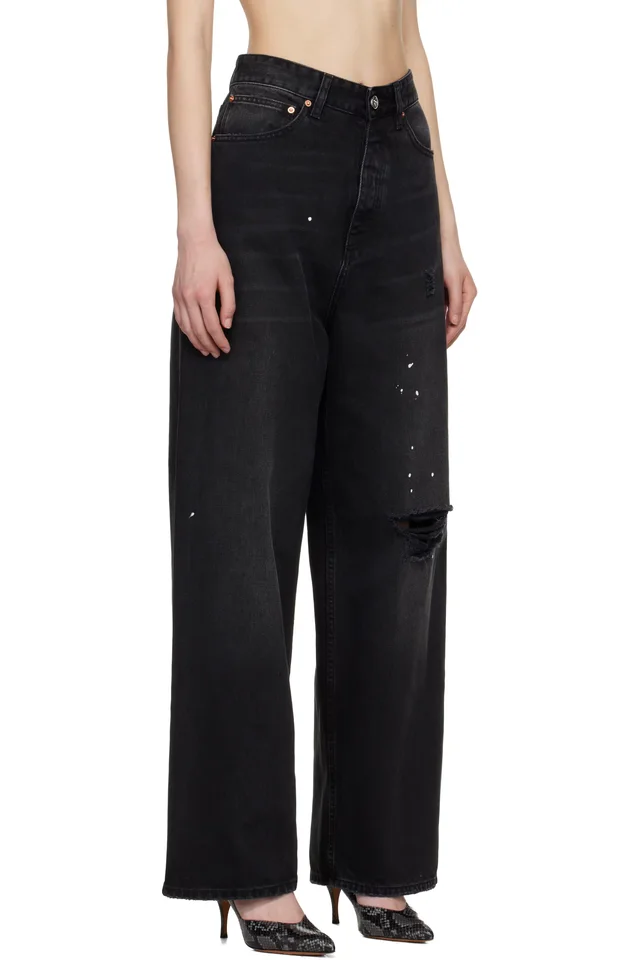 VETEMENTS Black Ripped Jeans, photo 2 of 2 from SSENSE