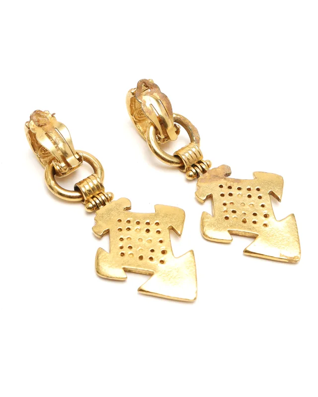 Chanel Coco Mark Dangling Clip-on Earrings from A Retro Tale, photo 5 of 5