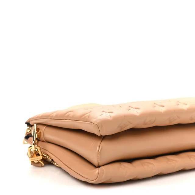 Louis Vuitton Embossed Monogram Coussin PM Camel in Brown Lambskin from FASHIONPHILE, photo 8 of 9