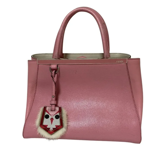 Fendi Petite 2jours Leather Handbag With Owl Charm, Pink, Women's in multicolor Leather from Grailed, photo 1 of 1