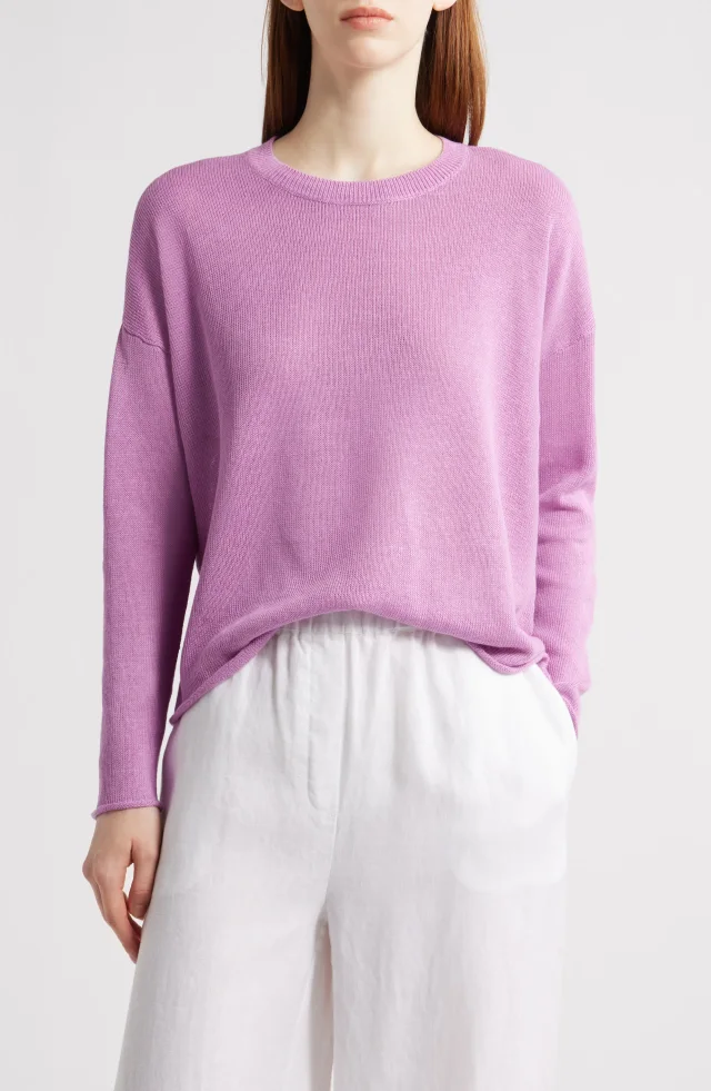 Eileen Fisher Crewneck Organic Linen & Organic Cotton Sweater from Nordstrom Rack, photo 1 of 1