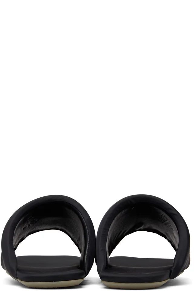 MM6 Maison Margiela Black Padded Sandals, photo 2 of 5 from SSENSE