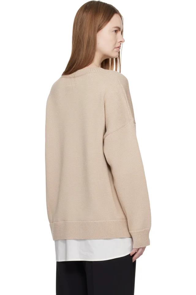 MM6 Maison Margiela Pink 'Two in One' Varsity Knit Sweater, photo 3 of 4 from SSENSE
