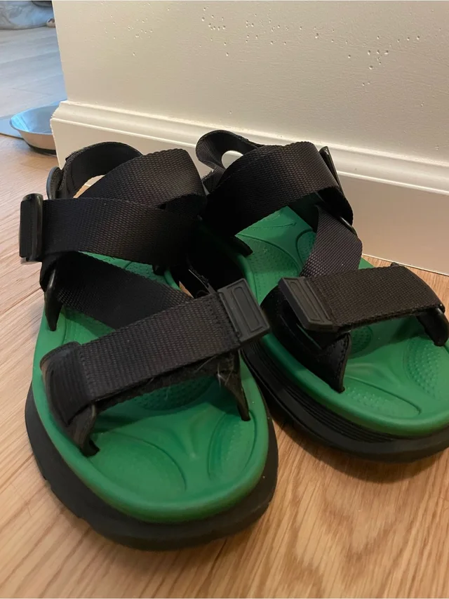 Alexander McQueen Tread Sandals Women Size 8 Eu38 in black|green from Poshmark