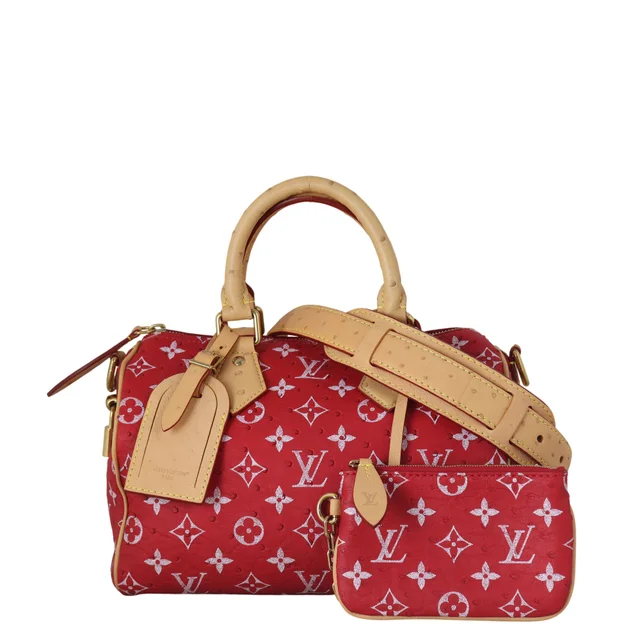 Louis Vuitton Speedy P9 25 Bandouliere Monogram Ostrich in Ostrich from Luxe.It.Fwd