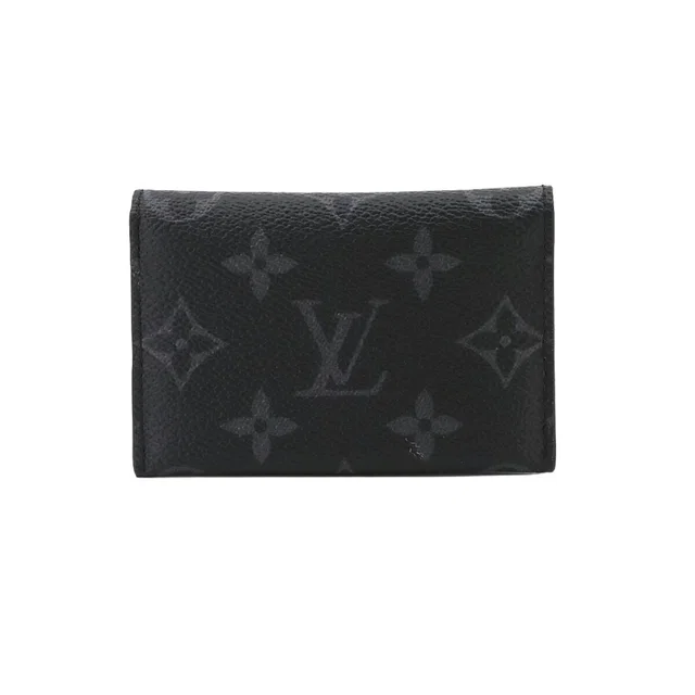 Louis Vuitton Monogram Eclipse Card Case Slim Black Bamboo Green in Black Canvas from The Reluxe