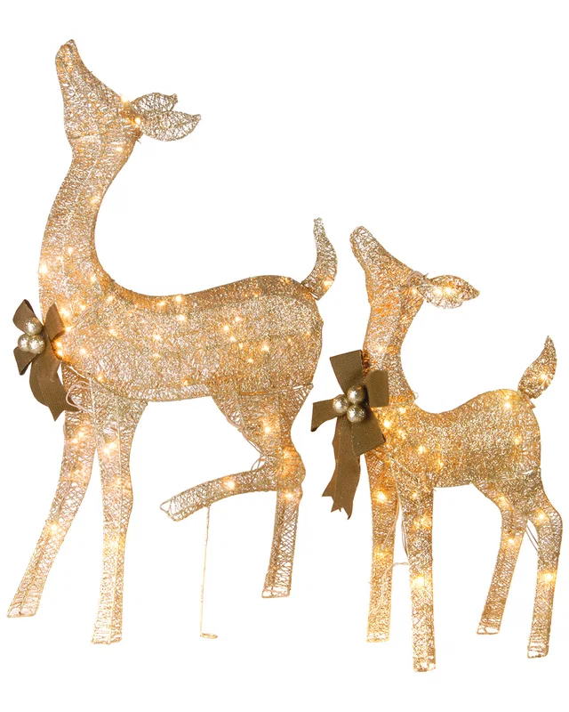 National Tree Company Crystal Splendor Doe & Fawn, image 1 of 1 from Rue La La