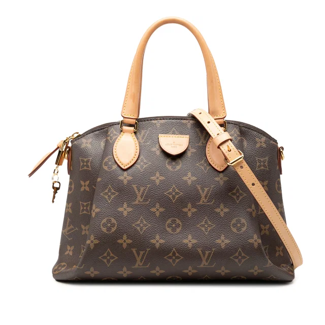 Brown Louis Vuitton Monogram Rivoli PM Satchel in Brown Coated canvas from Designer Revival