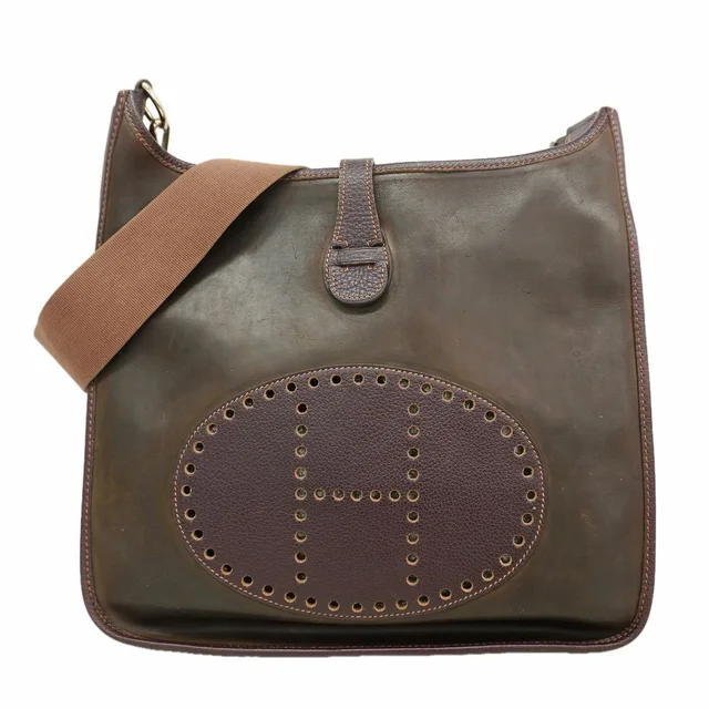 Hermès Shoulder Bag Evelyne Amazonia Dark Brown Silver in Brown from The Reluxe