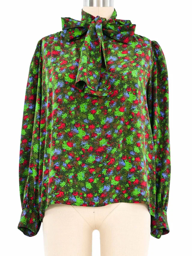 Saint Laurent Scarf Tied Blouse from Arcade Vintage