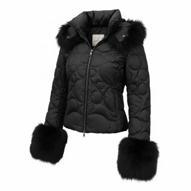 Moncler Down Jacket in Black from The Reluxe