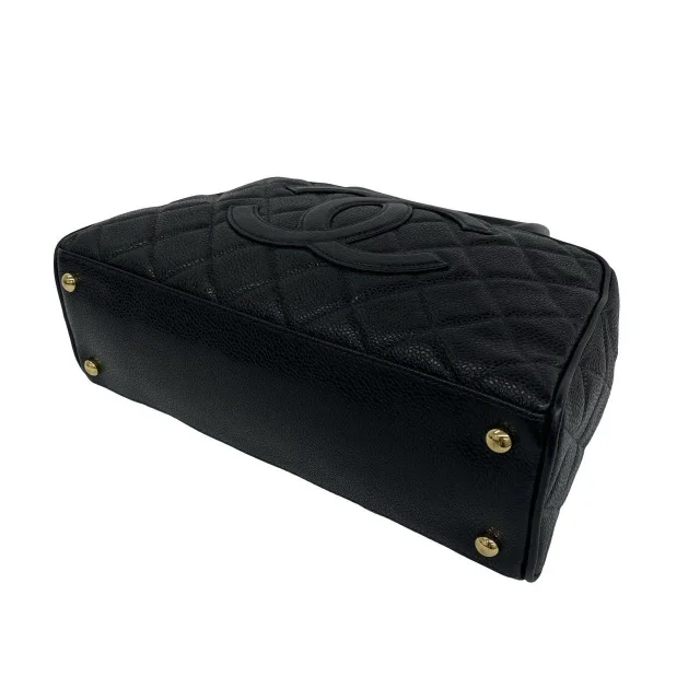Chanel Caviar Mini Boston Handbag in Black Caviar leather from LuxUness, photo 8 of 10