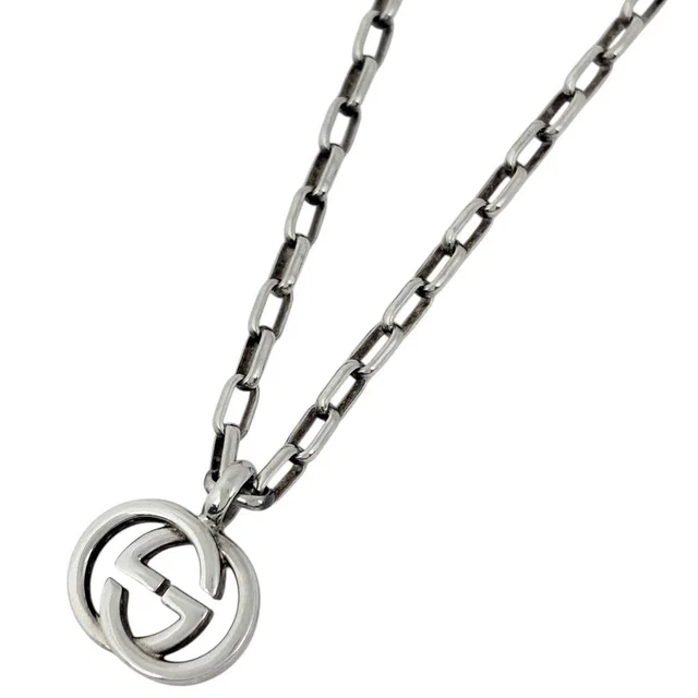 Gucci Necklace Interlocking G 925 Sterling Silver in Silver from The Reluxe