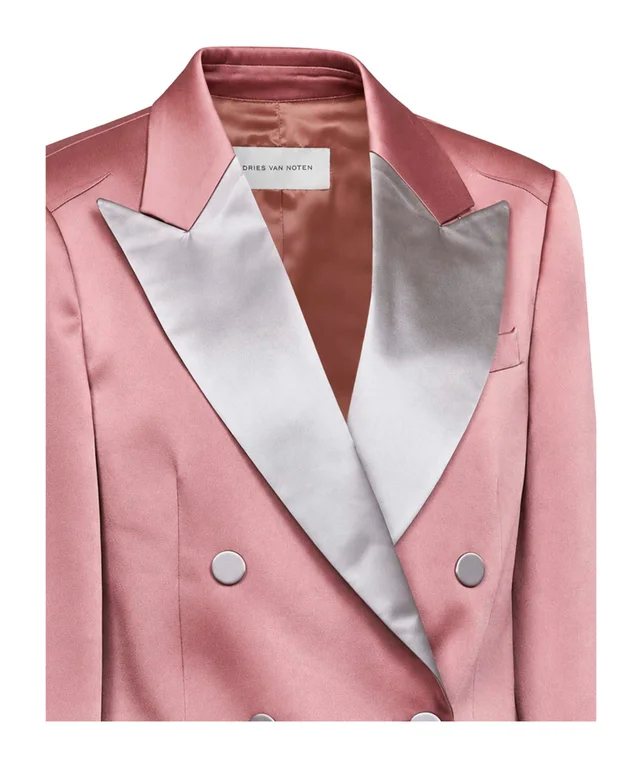 Dries Van Noten Contrast Lapel Double-Breasted Blazer, photo 3 of 3 from SENSER
