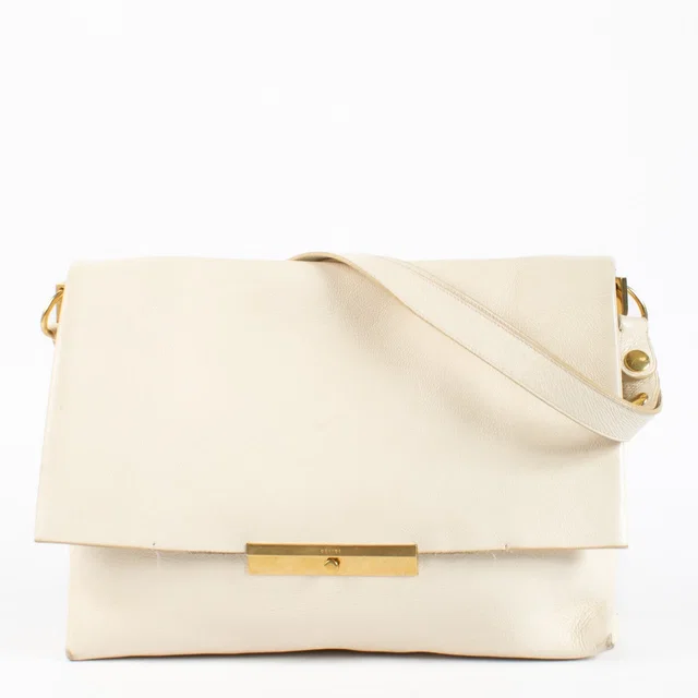 Celine Cream Blade Bag in White from Labellov
